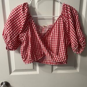 Red Gingham Cropped top